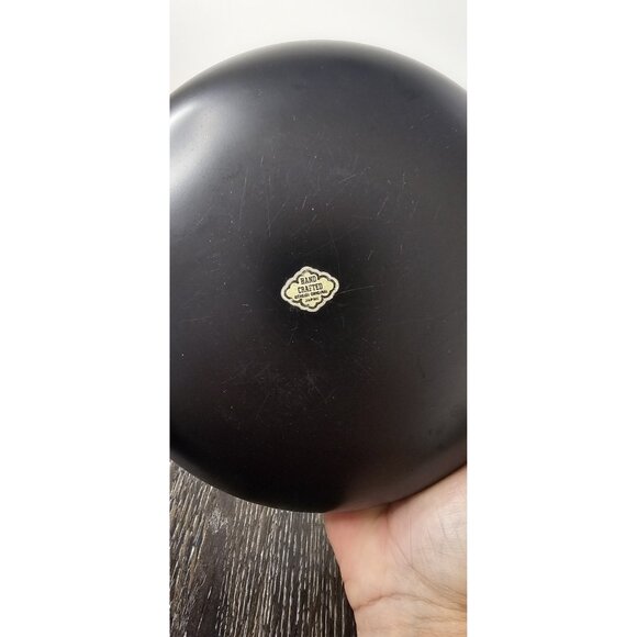 OMC Otagiri Lacquerware Black Gold Bamboo Round 7.5" Japan - Picture 4 of 6